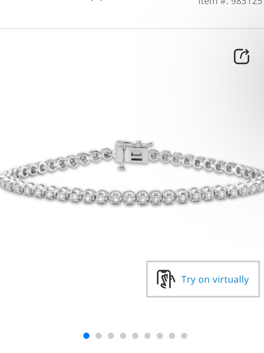 KAY Lab Grown Diamond Tennis Bracelet 1/4 ct tw Sterling Silver 7"